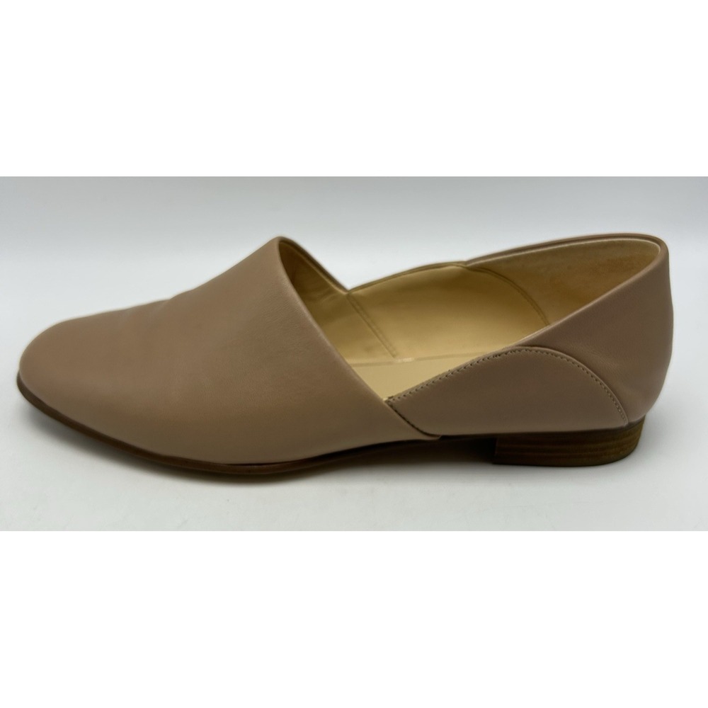 Clarks Loafer 9.5 M Beige Leather Flat Beige Slip On Cushion Comfort Office